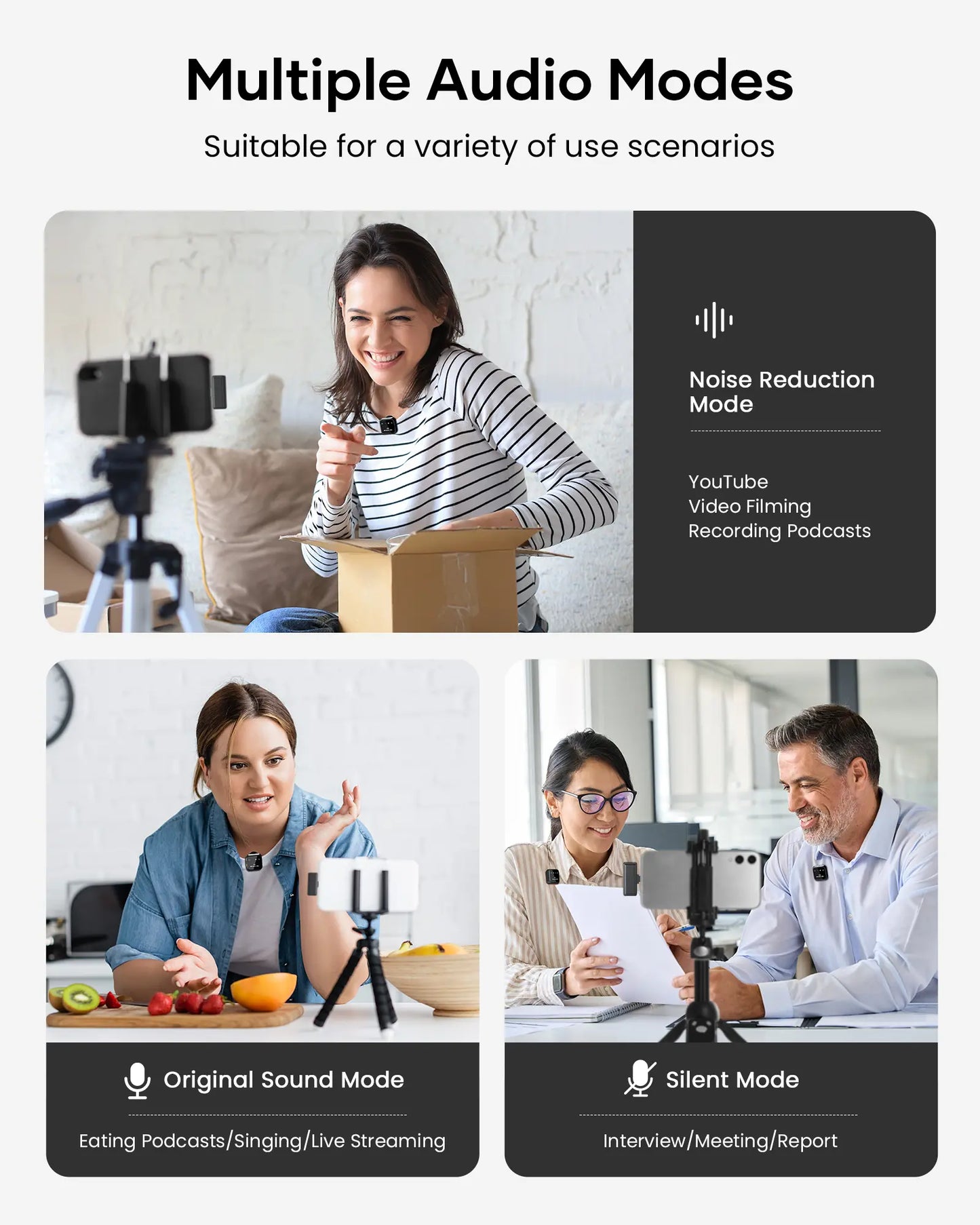 Summer Sale！Kukiho Wireless Lavalier Microphone for Iphone Ipad Android with Charging Case Audio Smartphone Audio Smartphone