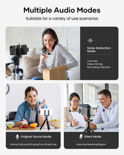 Summer Sale！Kukiho Wireless Lavalier Microphone for Iphone Ipad Android with Charging Case Audio Smartphone Audio Smartphone