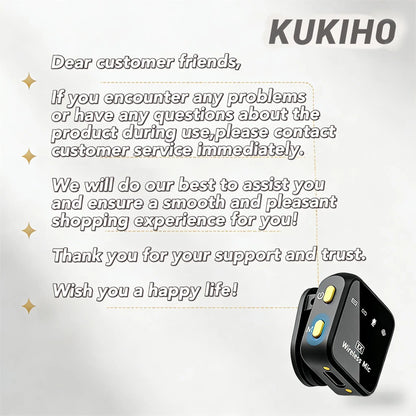 Summer Sale！Kukiho Wireless Lavalier Microphone for Iphone Ipad Android with Charging Case Audio Smartphone Audio Smartphone