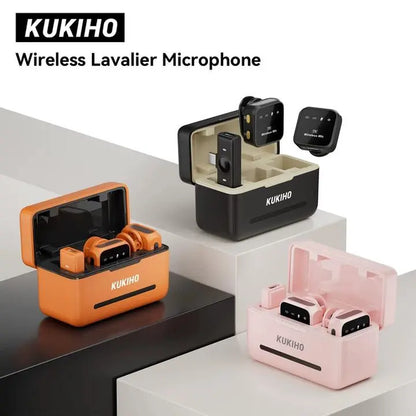 Summer Sale！Kukiho Wireless Lavalier Microphone for Iphone Ipad Android with Charging Case Audio Smartphone Audio Smartphone