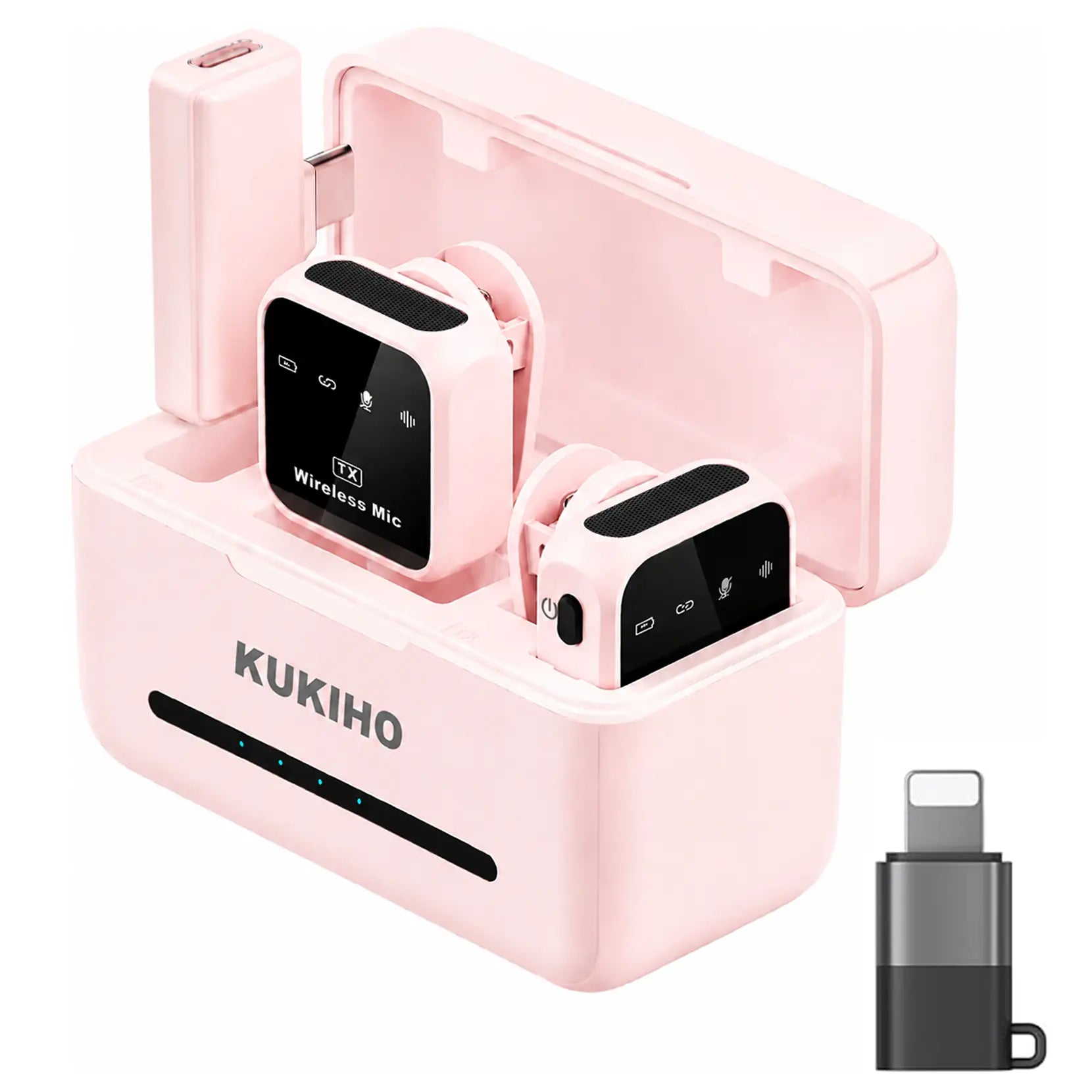 Summer Sale！Kukiho Wireless Lavalier Microphone for Iphone Ipad Android with Charging Case Audio Smartphone Audio Smartphone