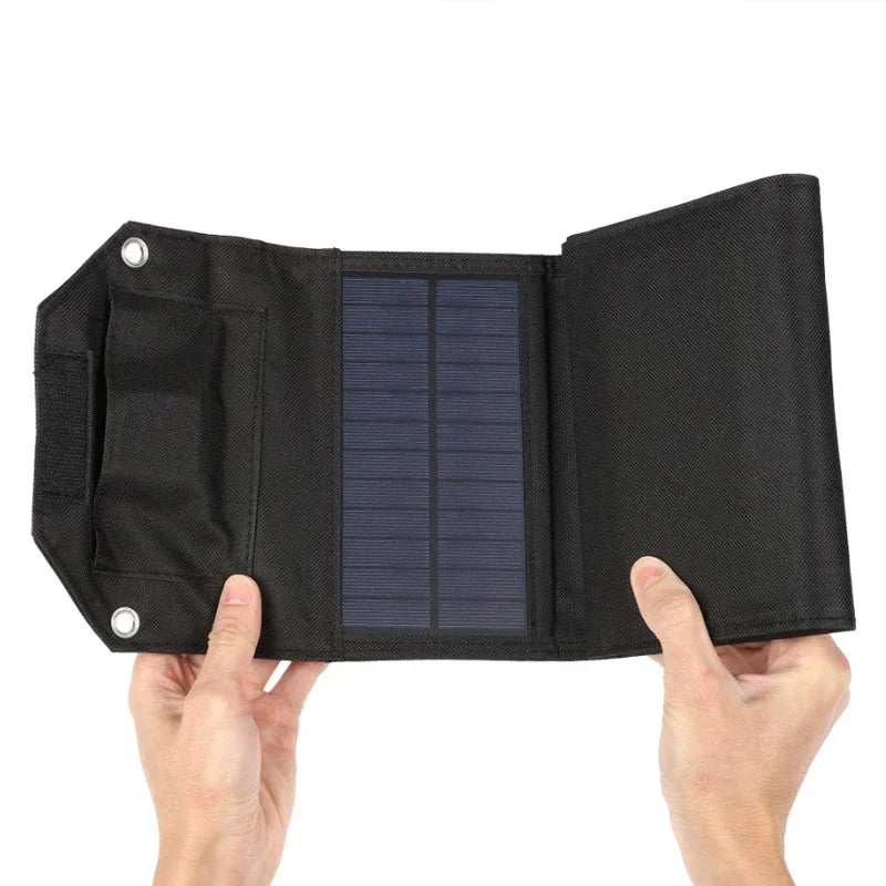 Folding Solar Panel 60W/80W/100W USB 5V Solar Charger Portable Solar Battery Power Bank for Outdoor Camping Hiking + Cable