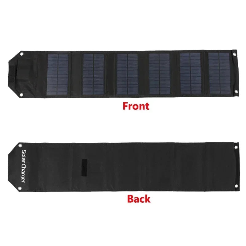 Folding Solar Panel 60W/80W/100W USB 5V Solar Charger Portable Solar Battery Power Bank for Outdoor Camping Hiking + Cable