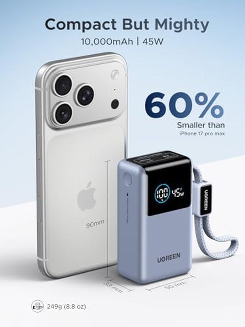 65W USB-C Travel Charger and 55W 10,000mAh Power Bank