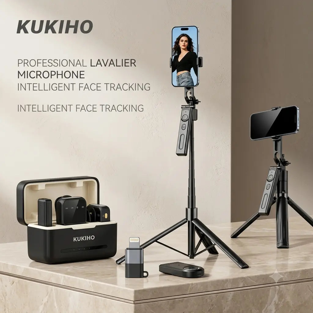 Summer Sale！Kukiho Wireless Lavalier Microphone for Iphone Ipad Android with Charging Case Audio Smartphone Audio Smartphone